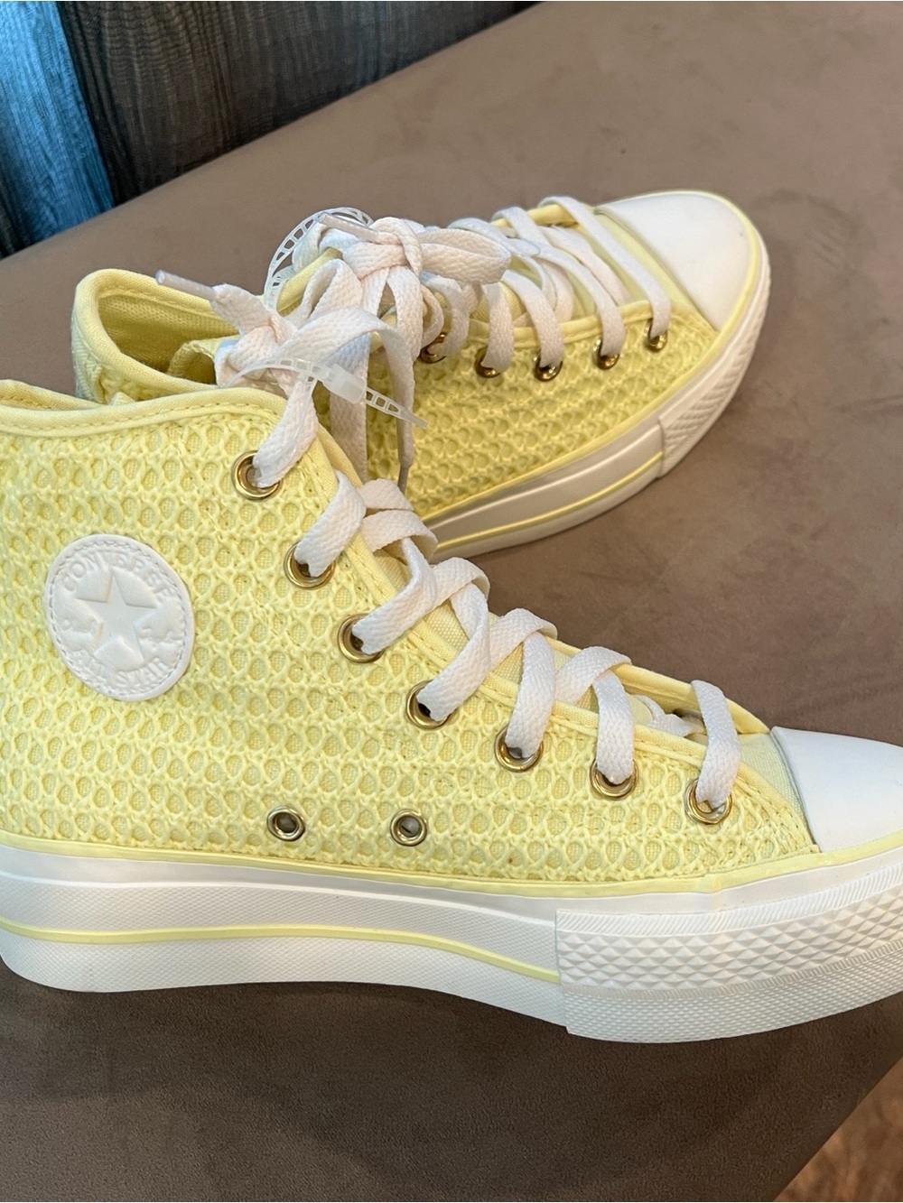 Converse Chuck Taylor All Star Lemon Slushy Knit Lift Platform